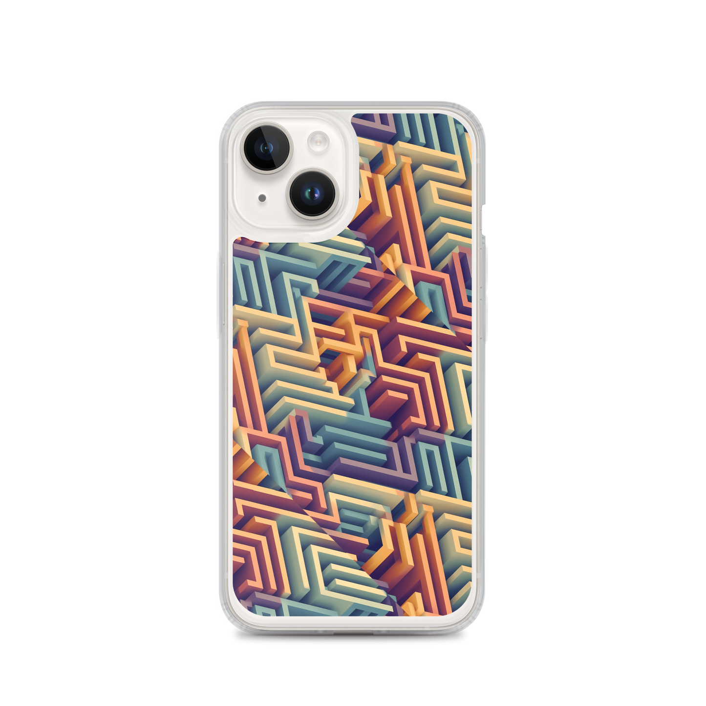 3D Maze Illusion | 3D Patterns | Clear Case for iPhone - #4