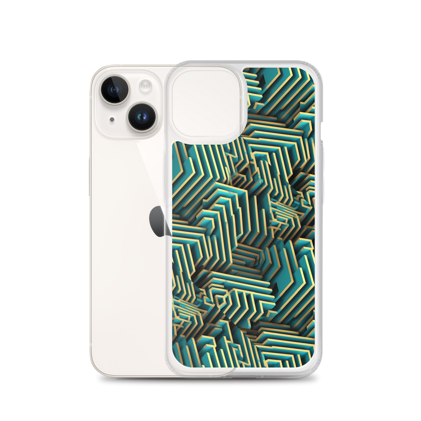 3D Maze Illusion | 3D Patterns | Clear Case for iPhone - #5