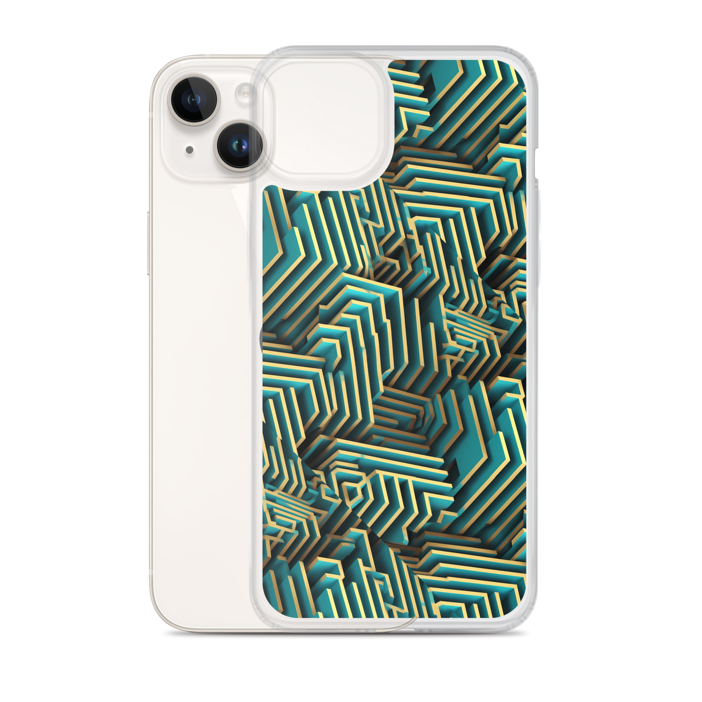 3D Maze Illusion | 3D Patterns | Clear Case for iPhone - #5