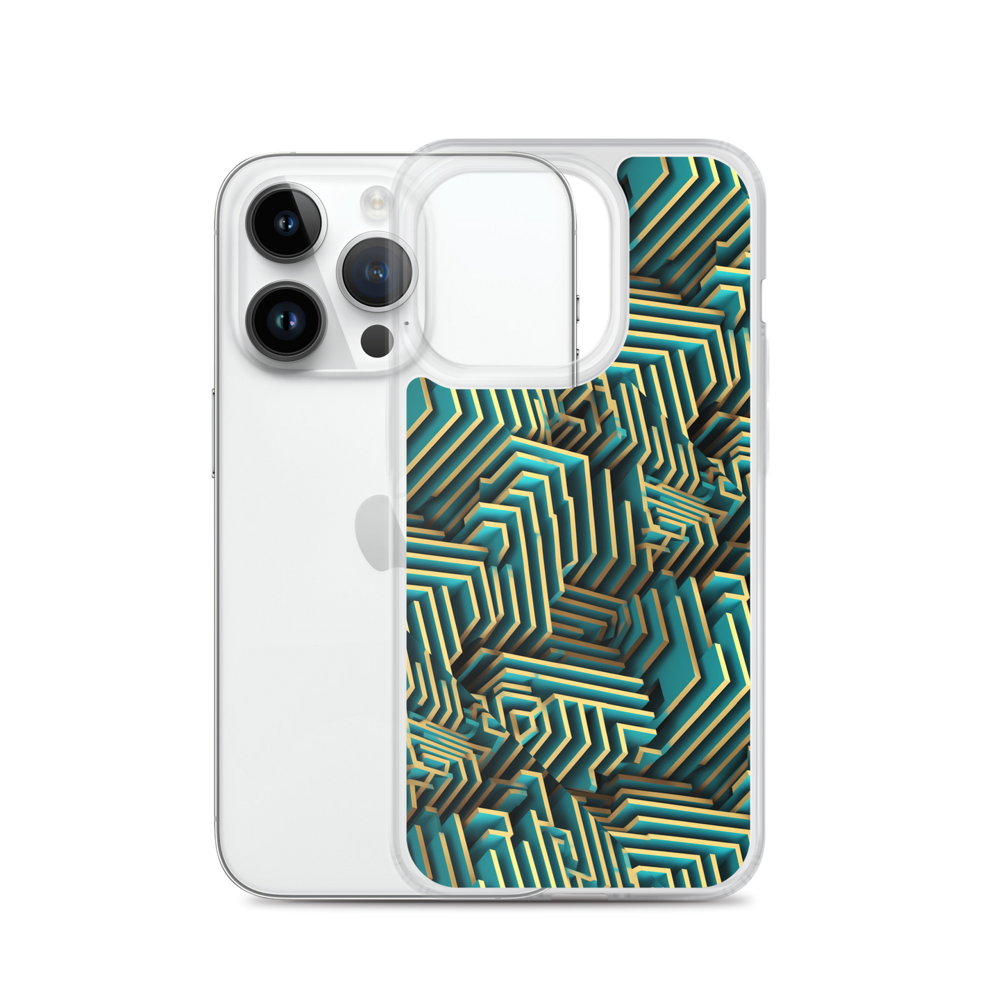 3D Maze Illusion | 3D Patterns | Clear Case for iPhone - #5