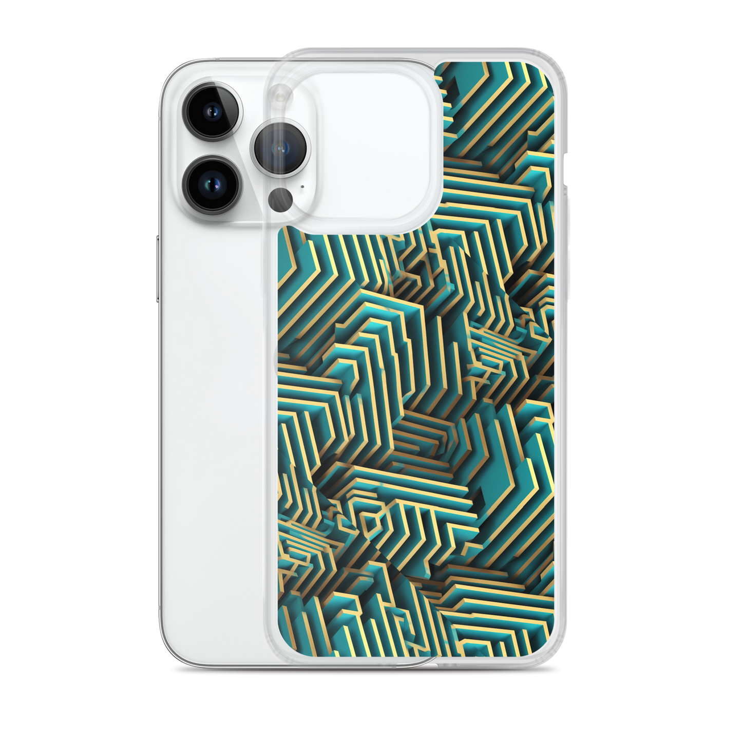 3D Maze Illusion | 3D Patterns | Clear Case for iPhone - #5