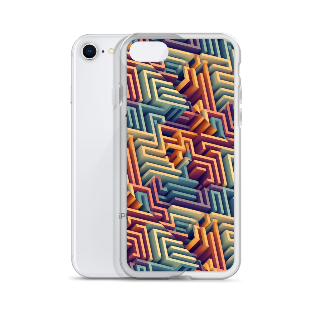 3D Maze Illusion | 3D Patterns | Clear Case for iPhone - #4