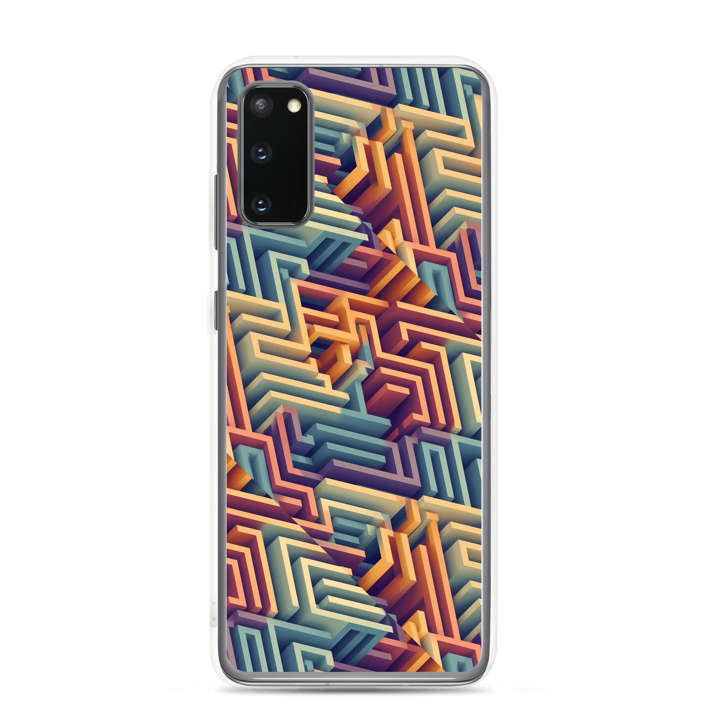 3D Maze Illusion | 3D Patterns | Clear Case for Samsung - #3