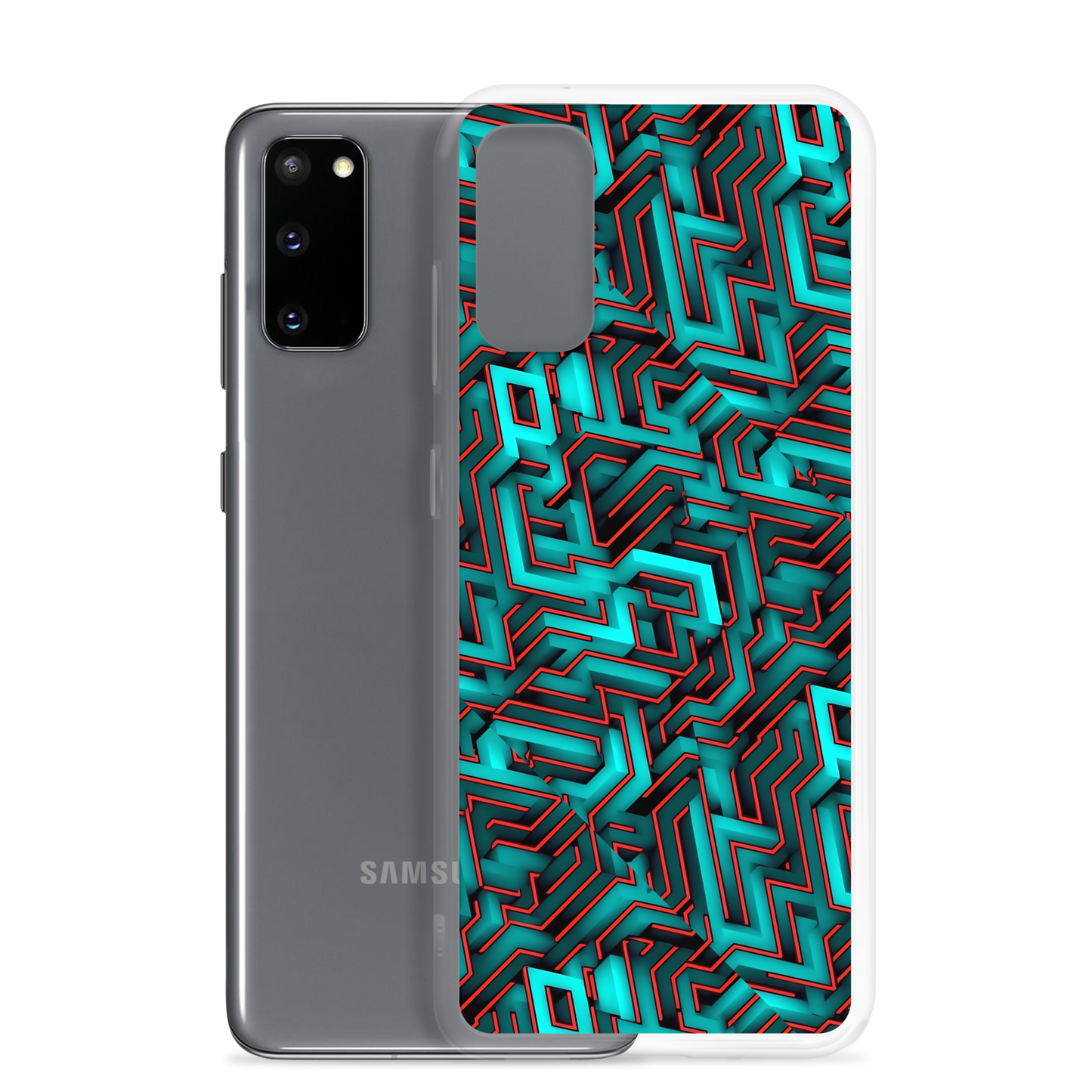 3D Maze Illusion | 3D Patterns | Clear Case for Samsung - #2