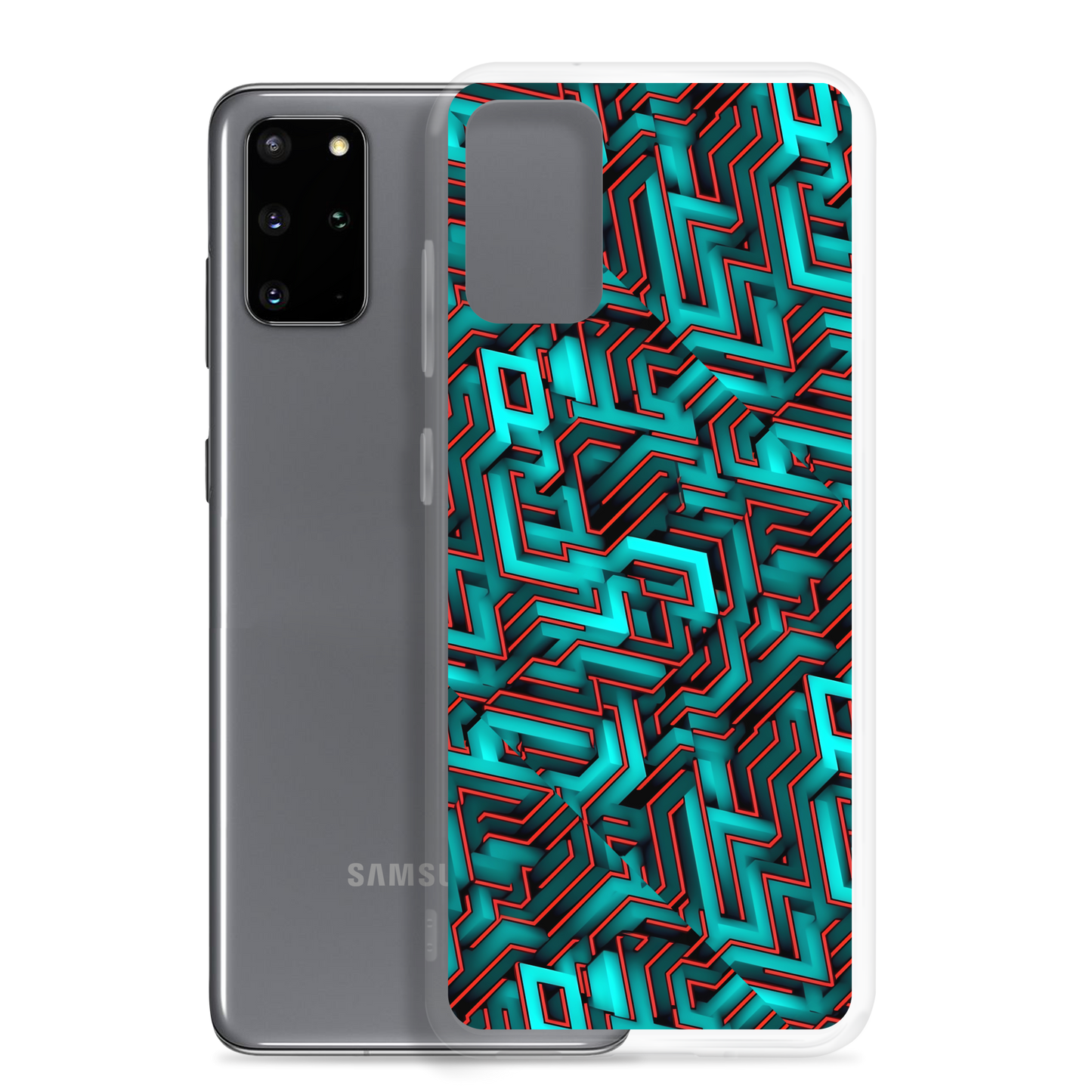 3D Maze Illusion | 3D Patterns | Clear Case for Samsung - #2