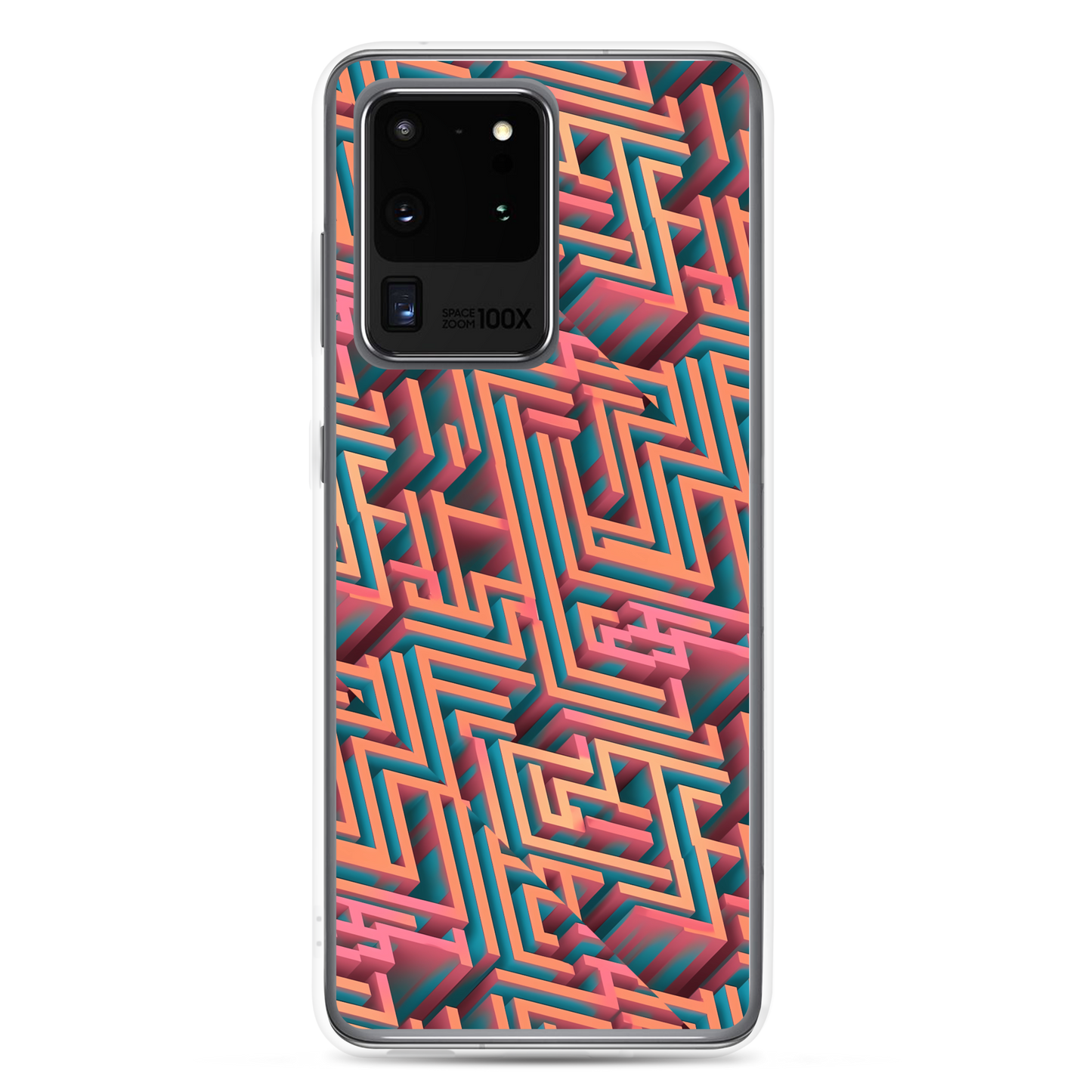 3D Maze Illusion | 3D Patterns | Clear Case for Samsung - #1