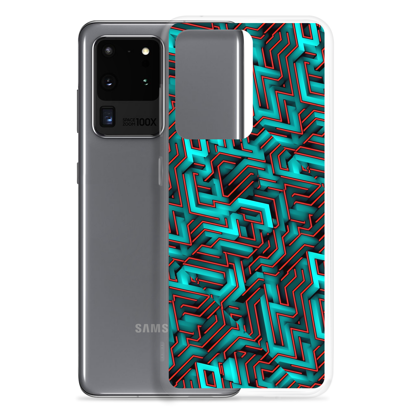 3D Maze Illusion | 3D Patterns | Clear Case for Samsung - #2