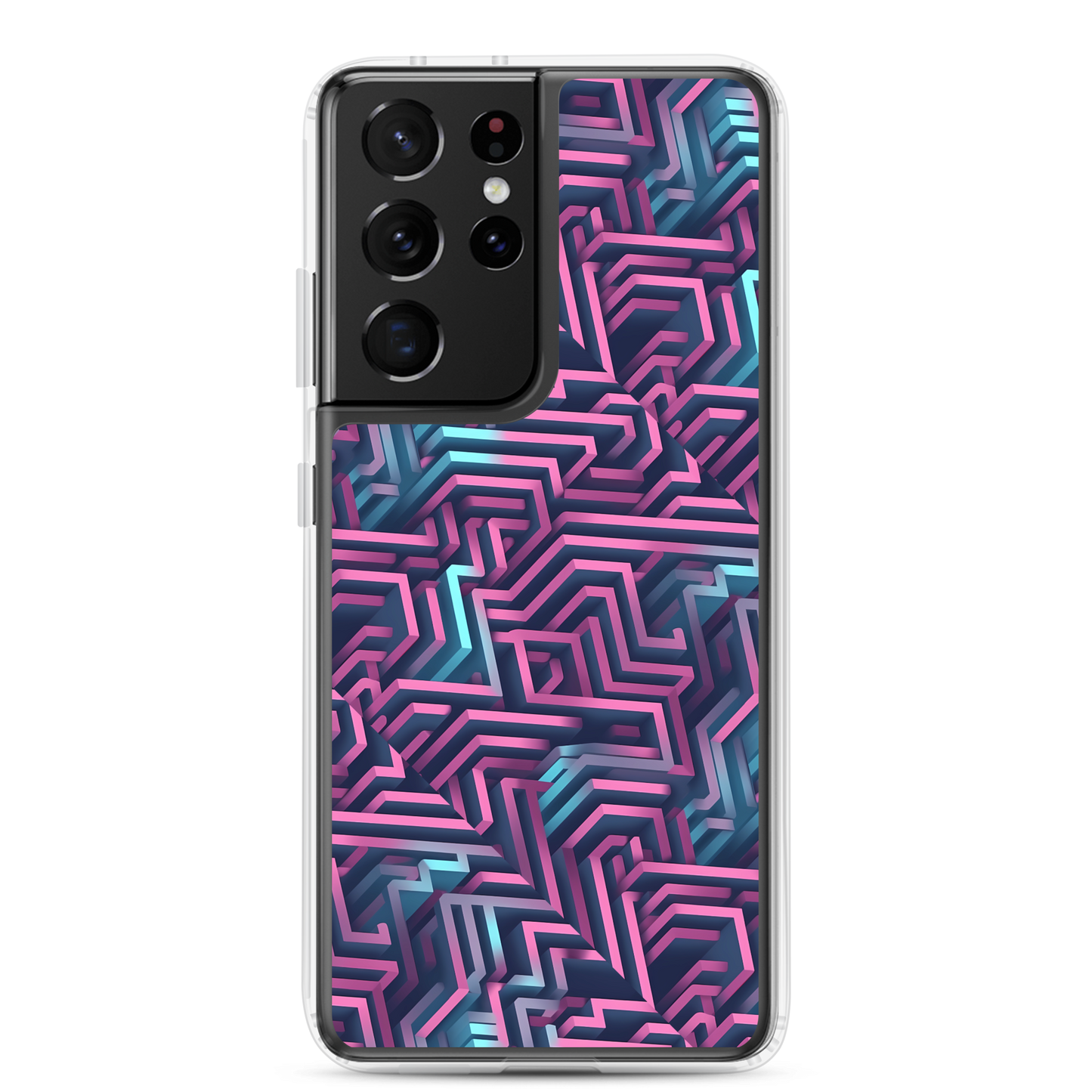 3D Maze Illusion | 3D Patterns | Clear Case for Samsung - #4