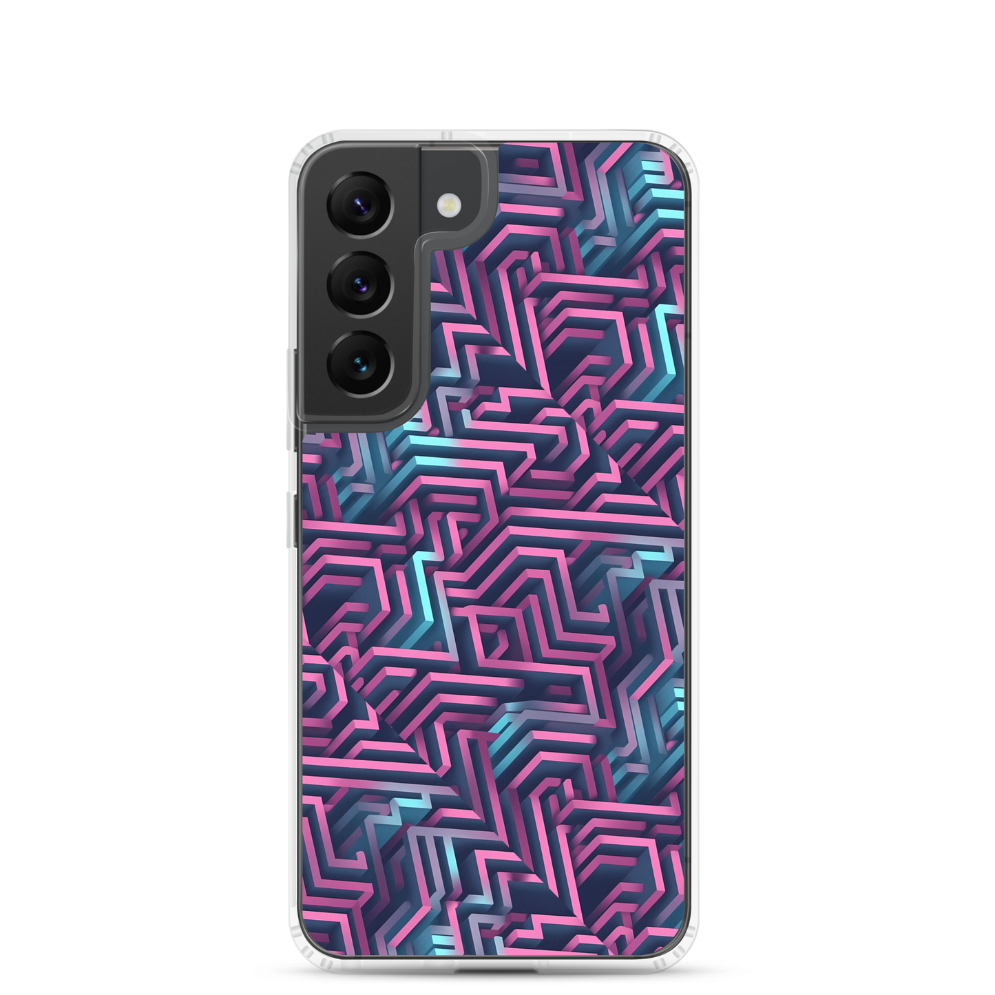 3D Maze Illusion | 3D Patterns | Clear Case for Samsung - #4