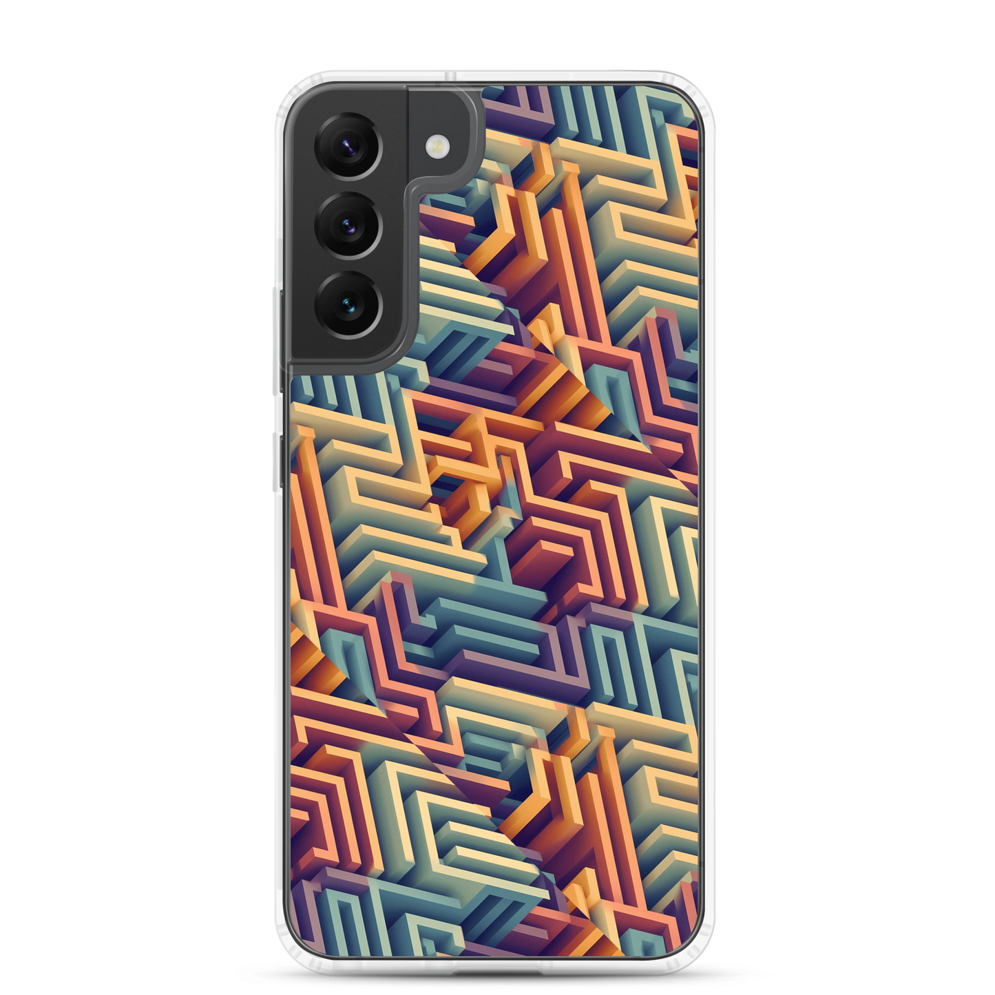 3D Maze Illusion | 3D Patterns | Clear Case for Samsung - #3