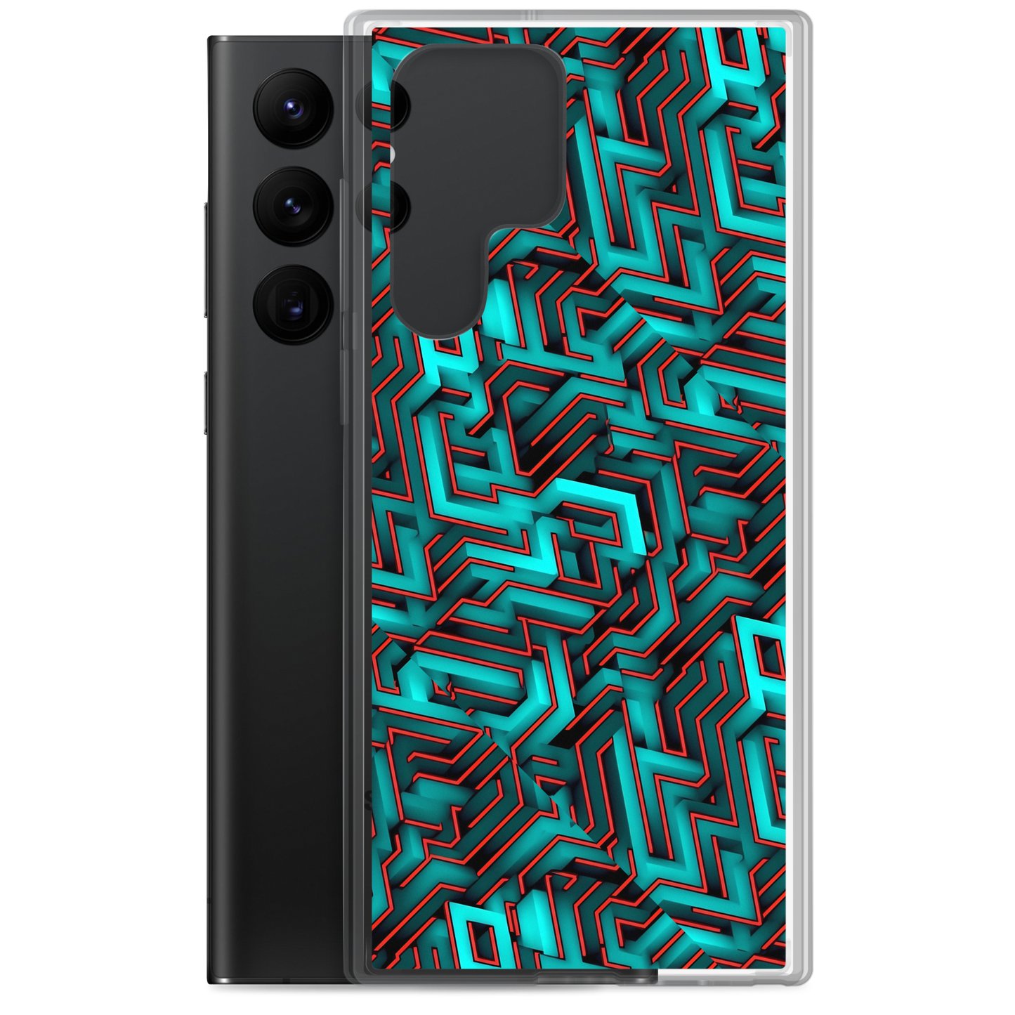 3D Maze Illusion | 3D Patterns | Clear Case for Samsung - #2