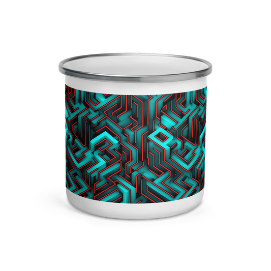 3D Maze Illusion | 3D Patterns | Enamel Mug - #2