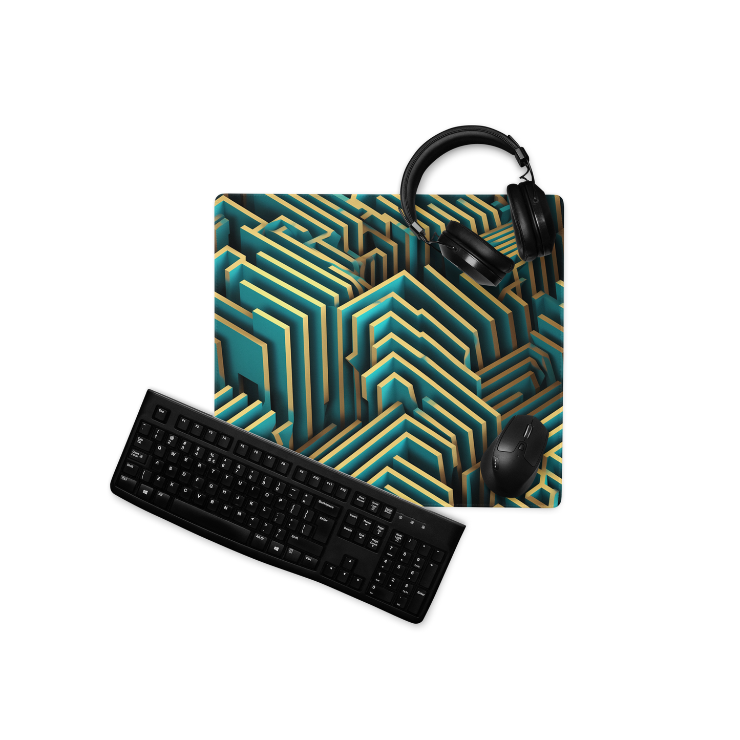 3D Maze Illusion | 3D Patterns | Gaming Mouse Pad - #1