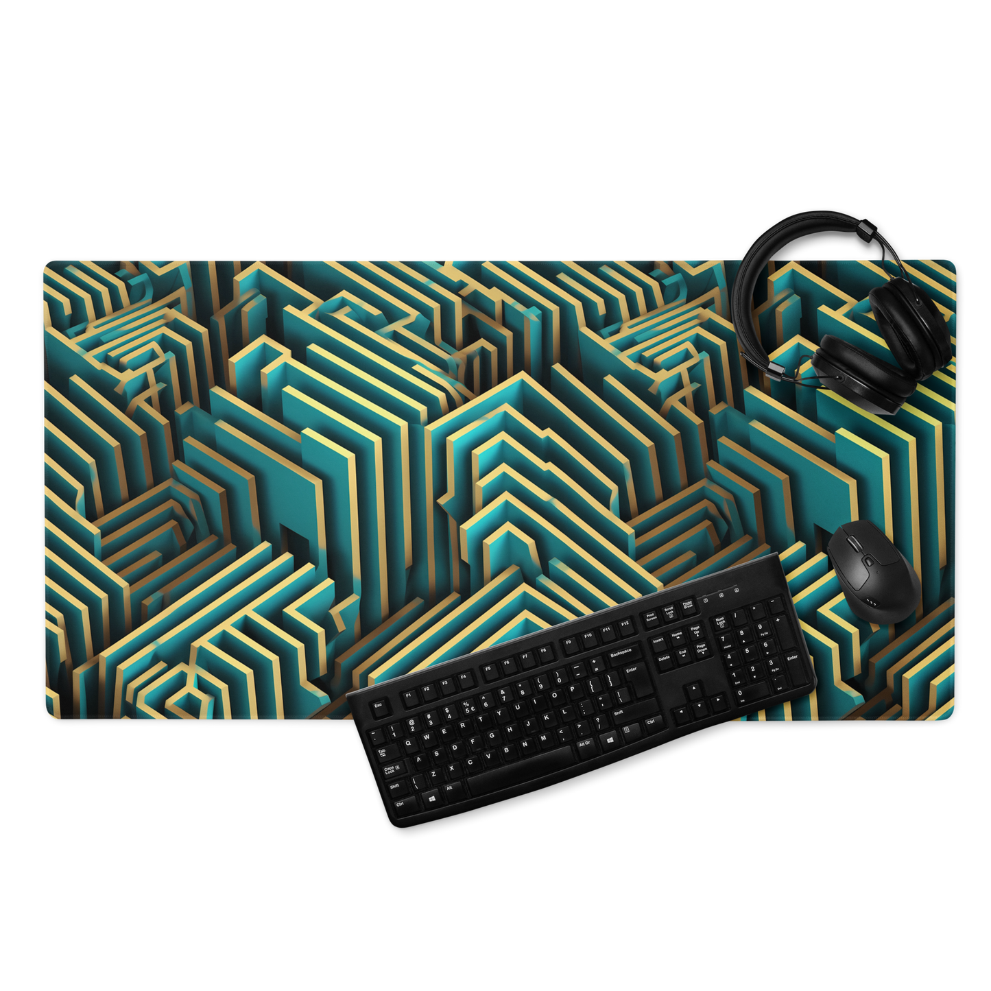 3D Maze Illusion | 3D Patterns | Gaming Mouse Pad - #1