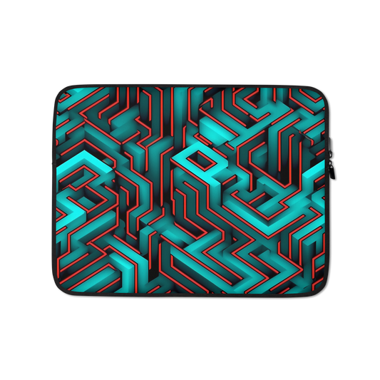 3D Maze Illusion | 3D Patterns | Laptop Sleeve - #2