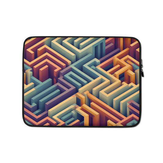 3D Maze Illusion | 3D Patterns | Laptop Sleeve - #3