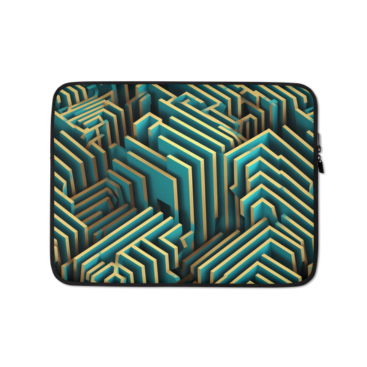 3D Maze Illusion | 3D Patterns | Laptop Sleeve - #5