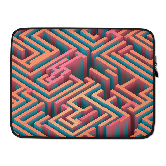 3D Maze Illusion | 3D Patterns | Laptop Sleeve - #1