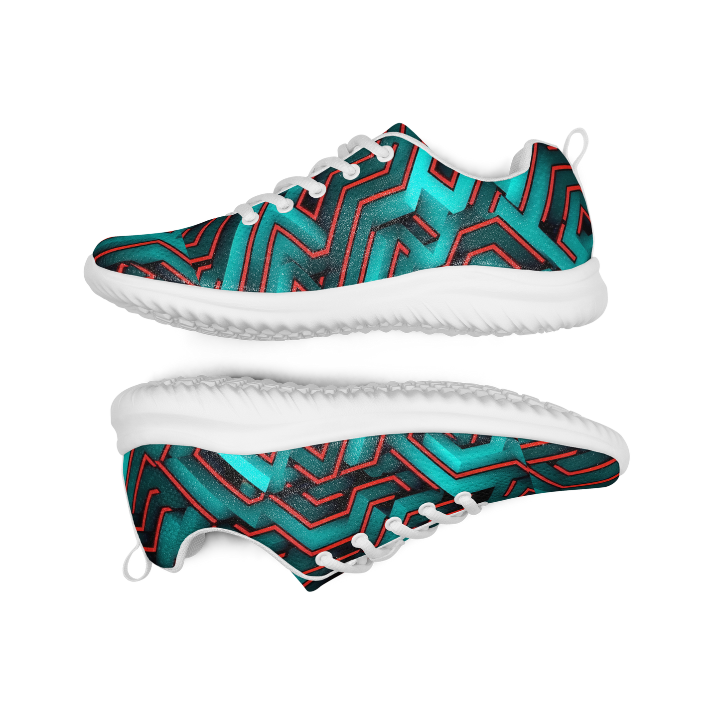 3D Maze Illusion | 3D Patterns | Men's Athletic Shoes - #2