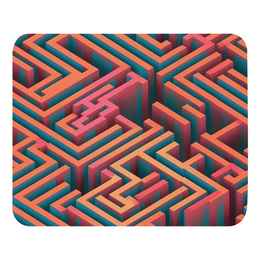 3D Maze Illusion | 3D Patterns | Mouse Pad - #1