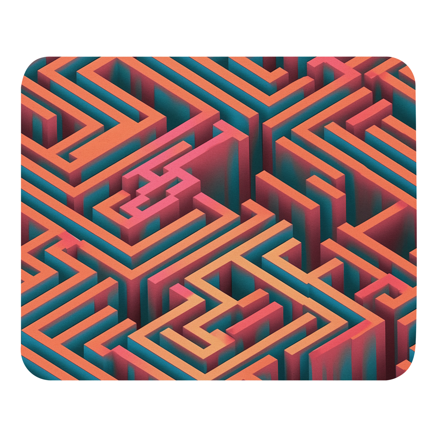 3D Maze Illusion | 3D Patterns | Mouse Pad - #1