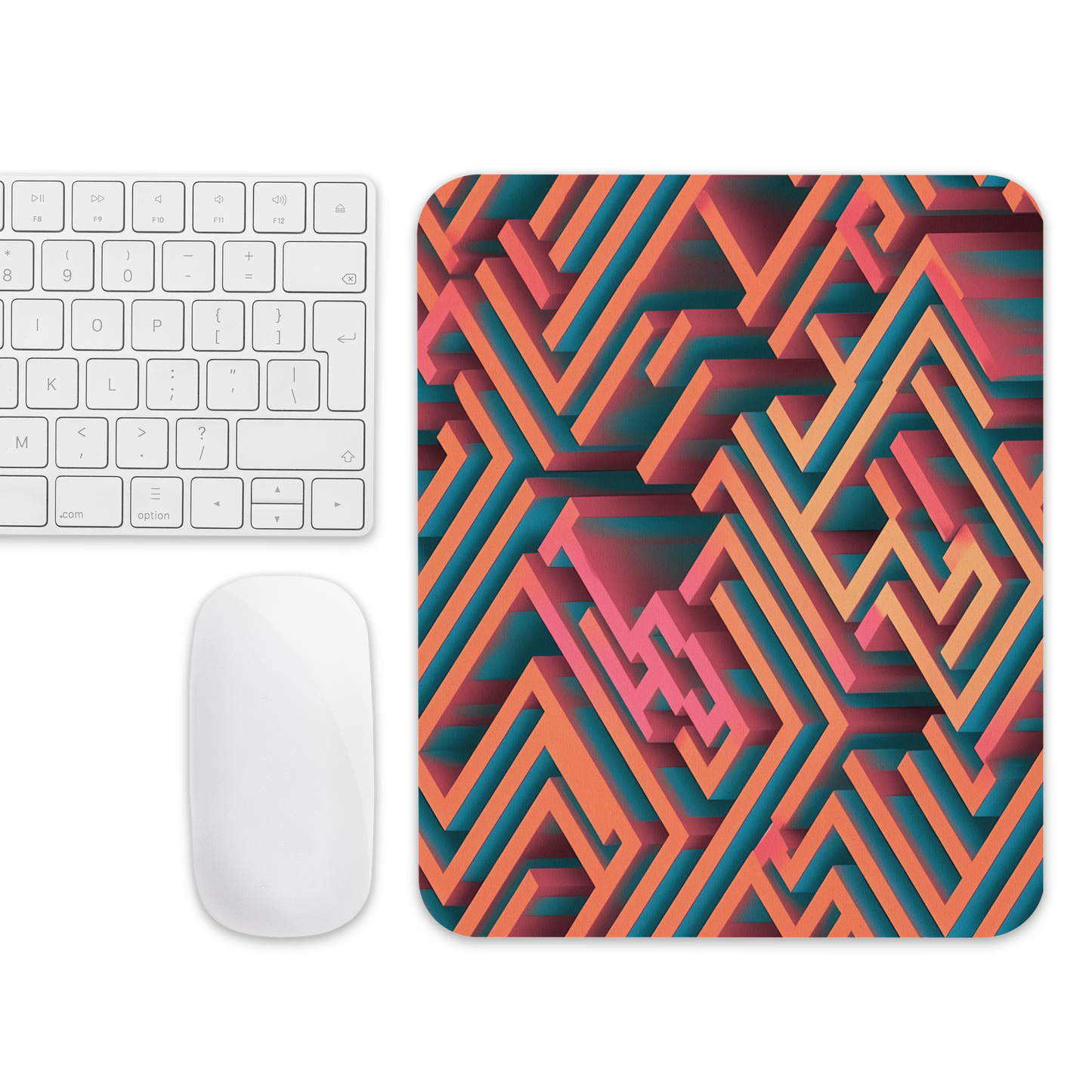 3D Maze Illusion | 3D Patterns | Mouse Pad - #1