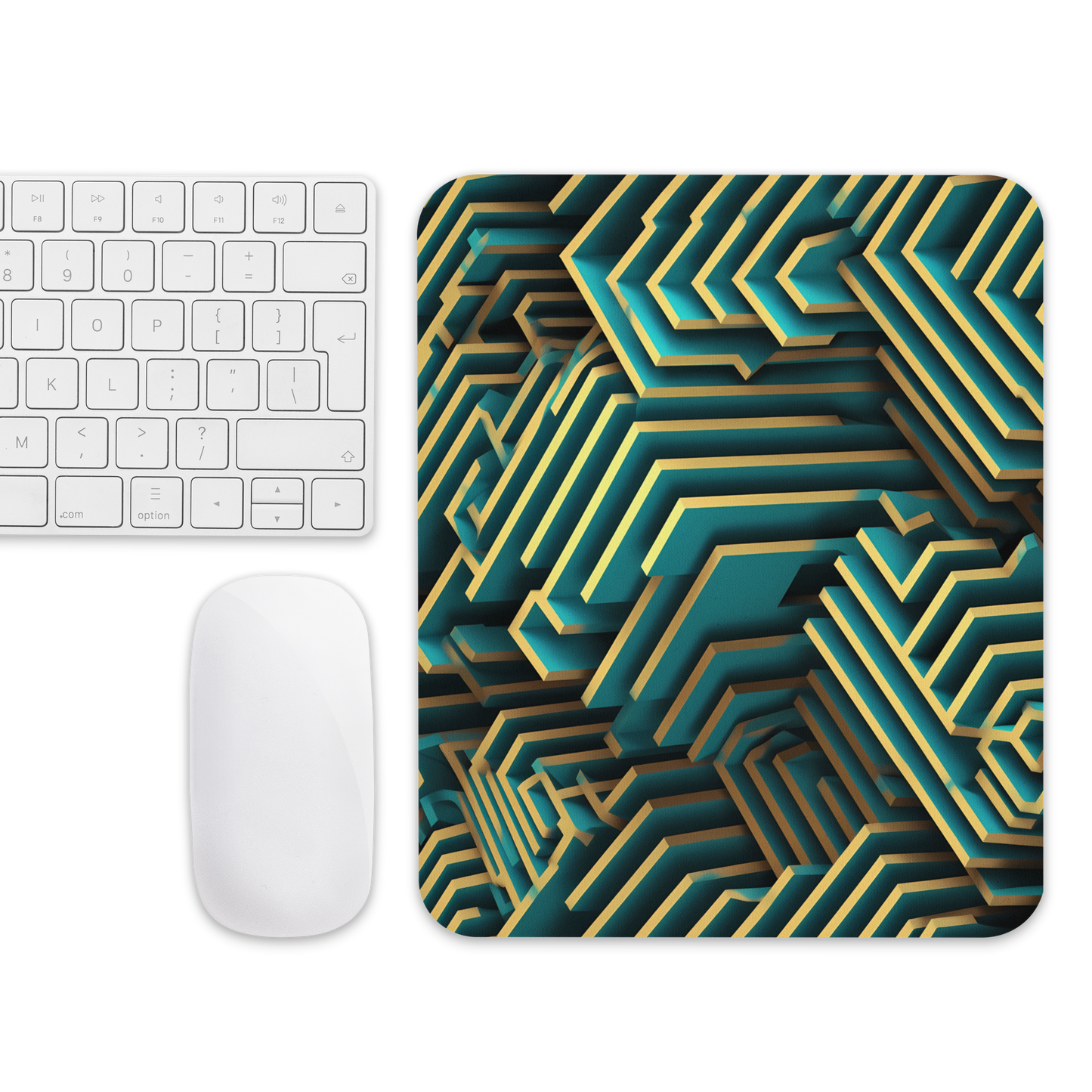 3D Maze Illusion | 3D Patterns | Mouse Pad - #5