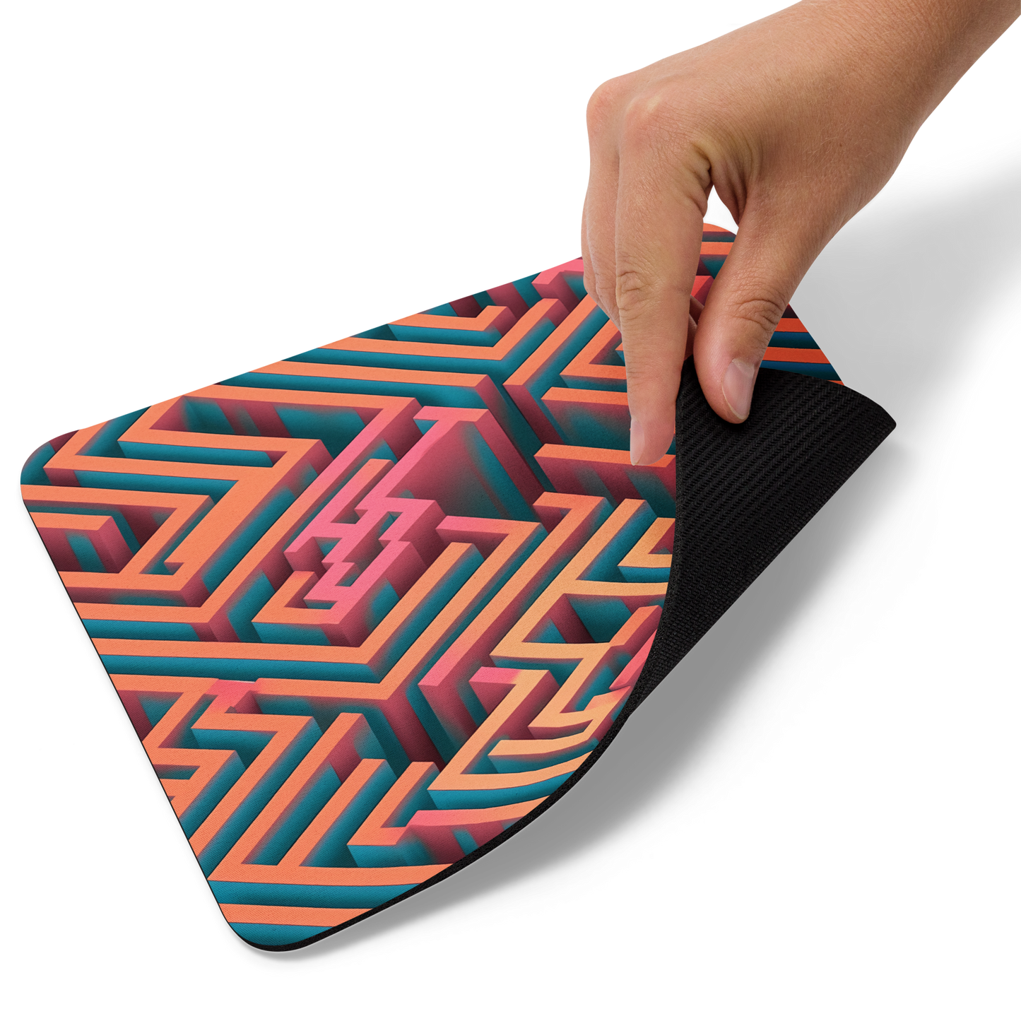 3D Maze Illusion | 3D Patterns | Mouse Pad - #1