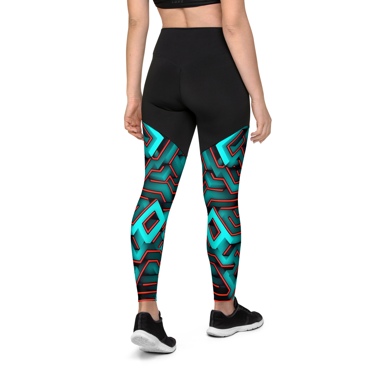 3D Maze Illusion | 3D Patterns | Sports Leggings - #2