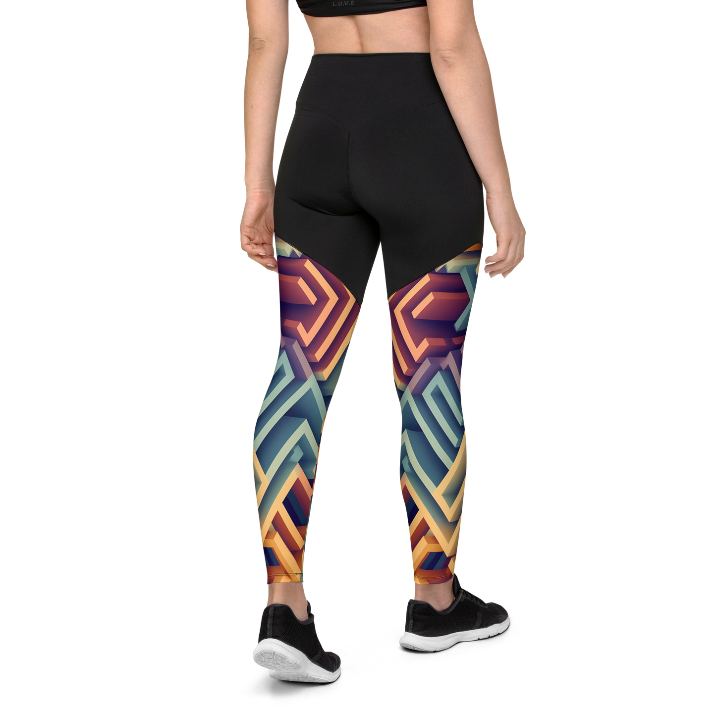 3D Maze Illusion | 3D Patterns | Sports Leggings - #3