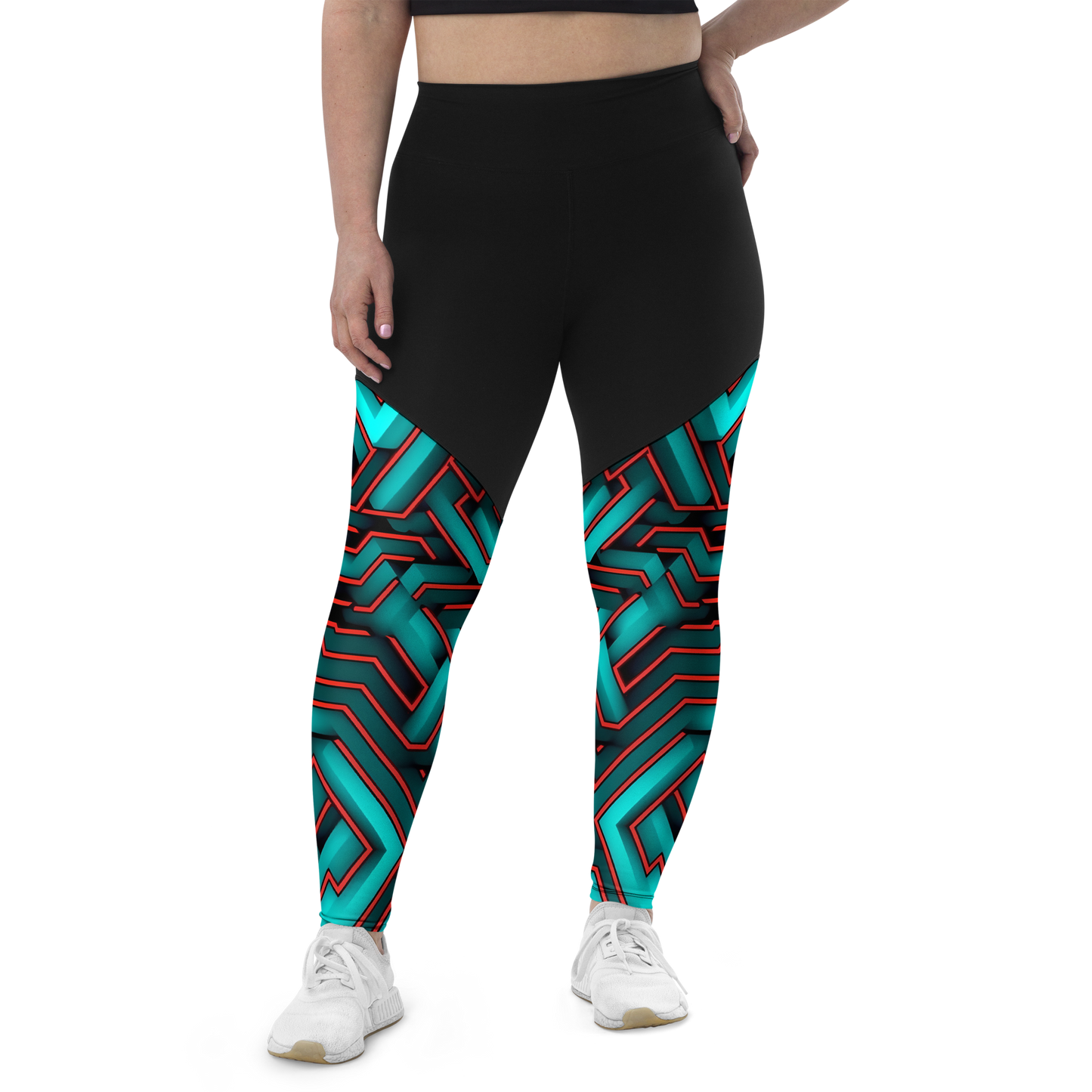 3D Maze Illusion | 3D Patterns | Sports Leggings - #2