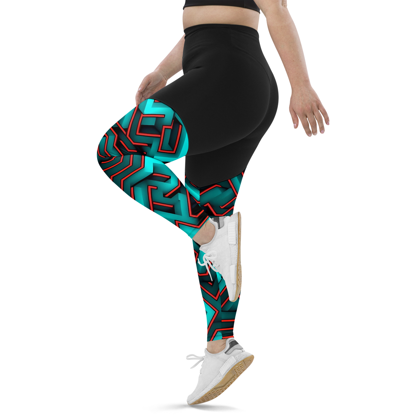 3D Maze Illusion | 3D Patterns | Sports Leggings - #2