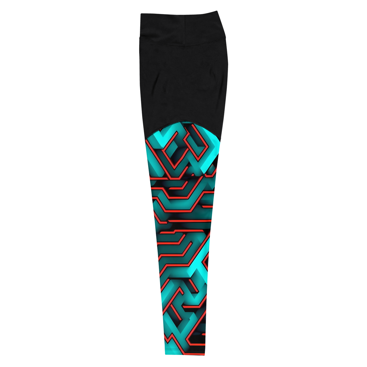 3D Maze Illusion | 3D Patterns | Sports Leggings - #2