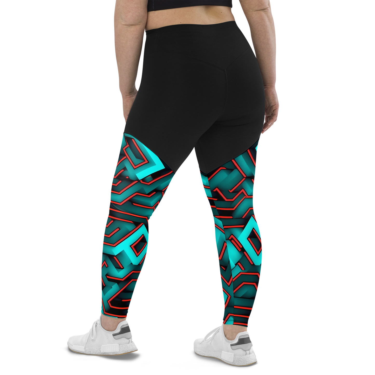 3D Maze Illusion | 3D Patterns | Sports Leggings - #2