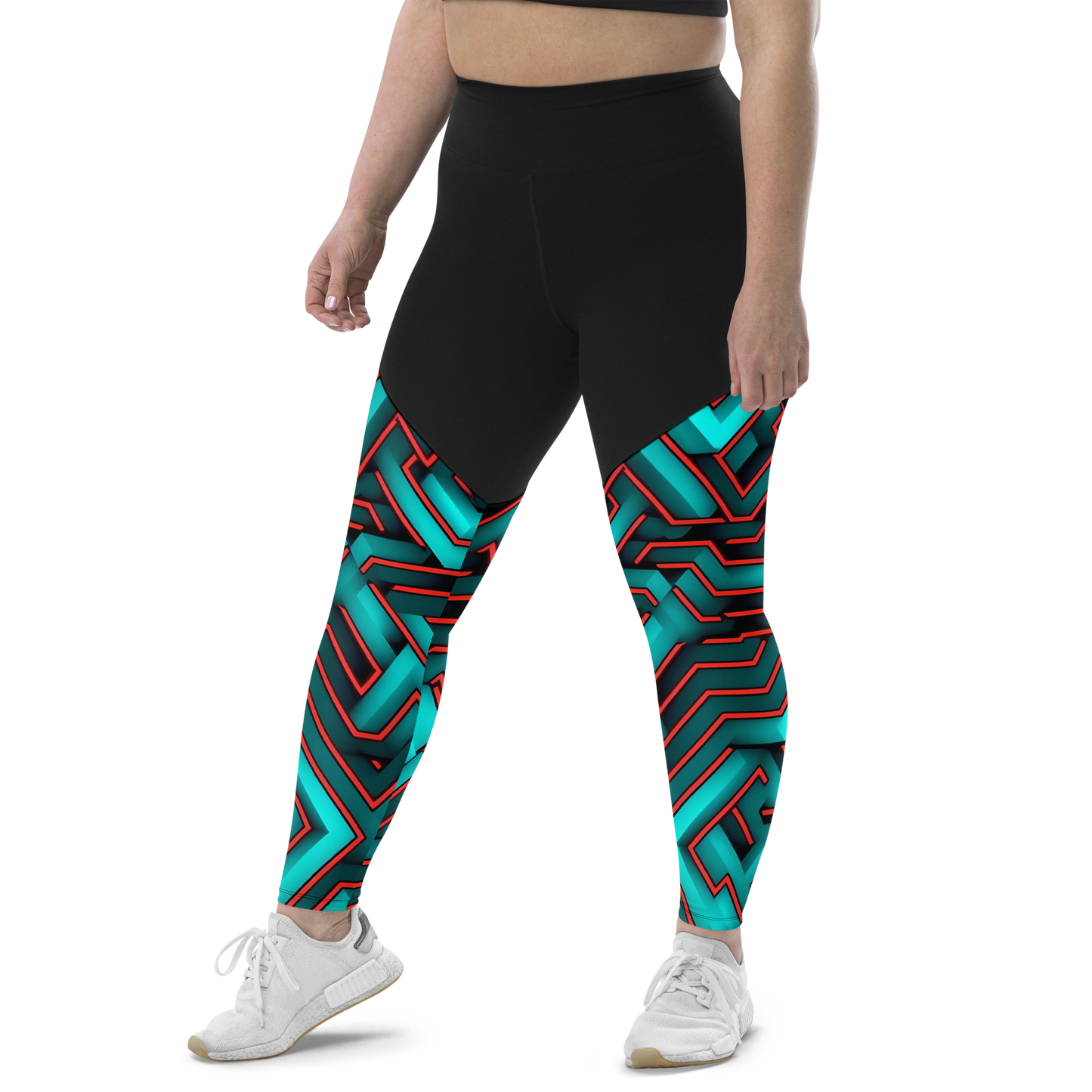 3D Maze Illusion | 3D Patterns | Sports Leggings - #2