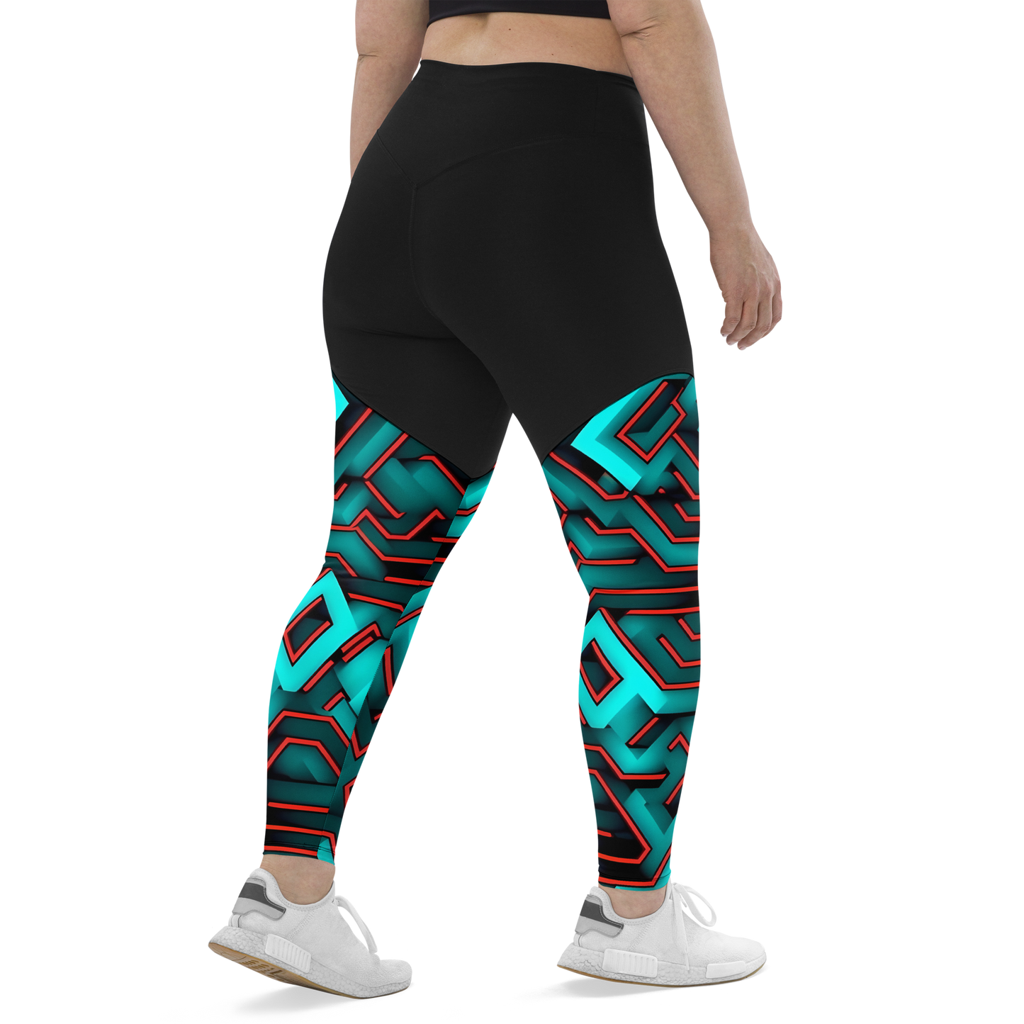 3D Maze Illusion | 3D Patterns | Sports Leggings - #2