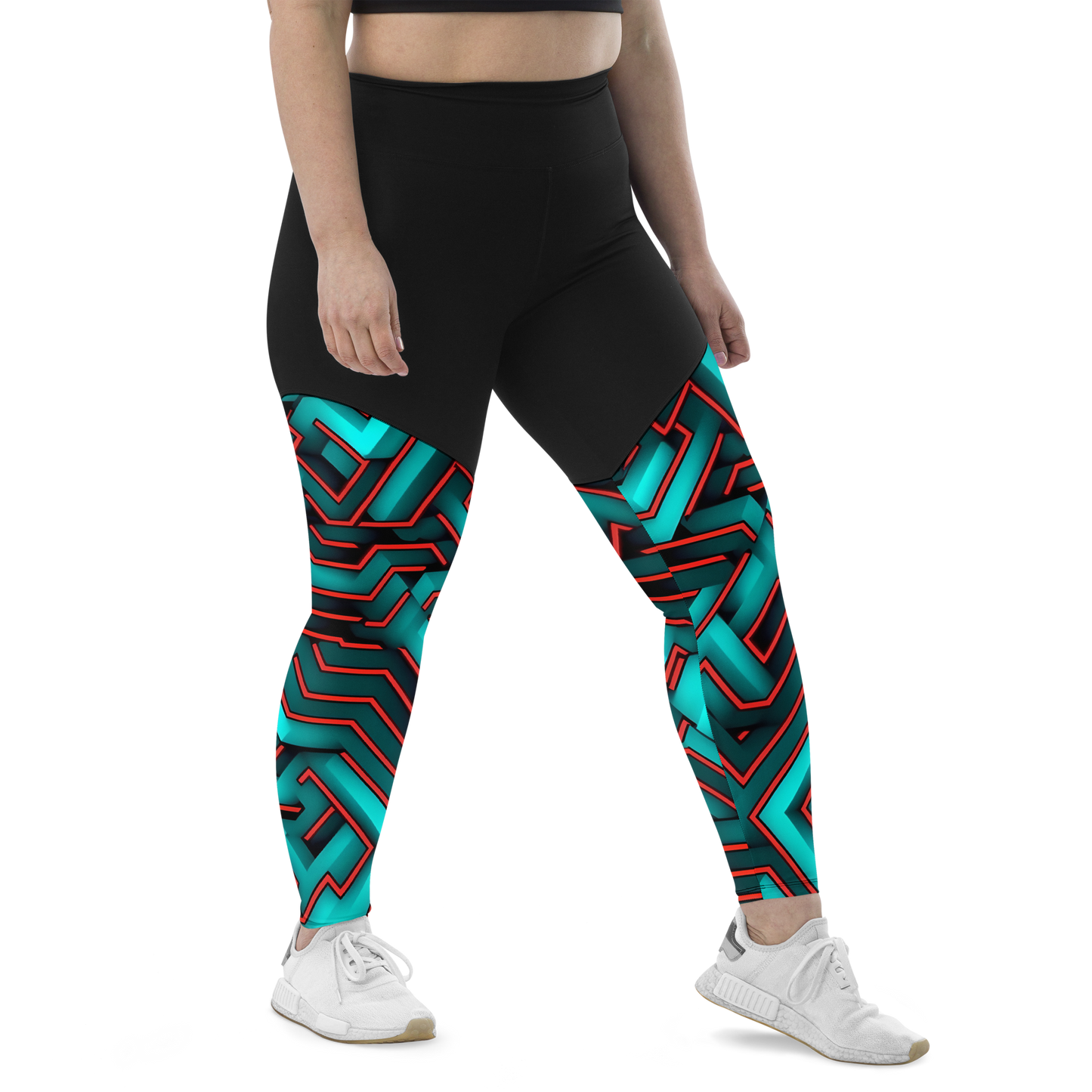 3D Maze Illusion | 3D Patterns | Sports Leggings - #2