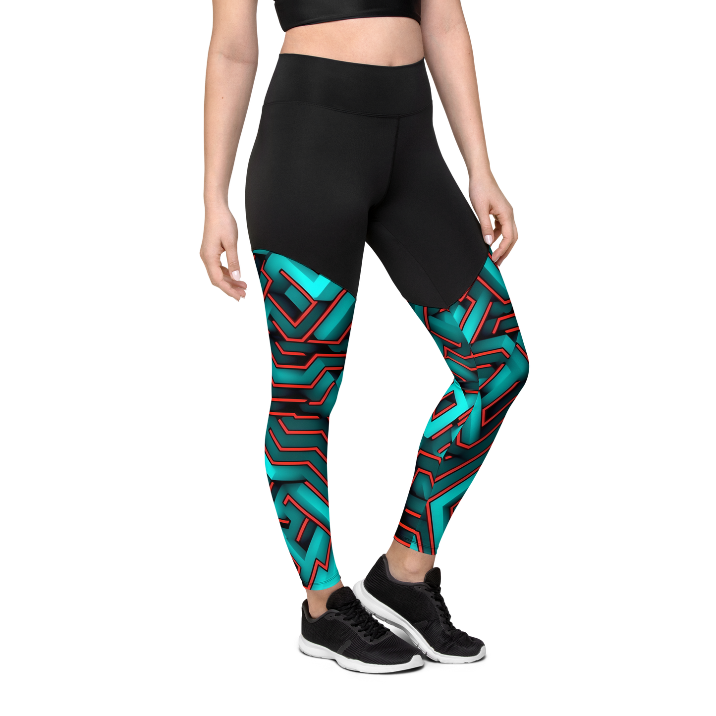 3D Maze Illusion | 3D Patterns | Sports Leggings - #2