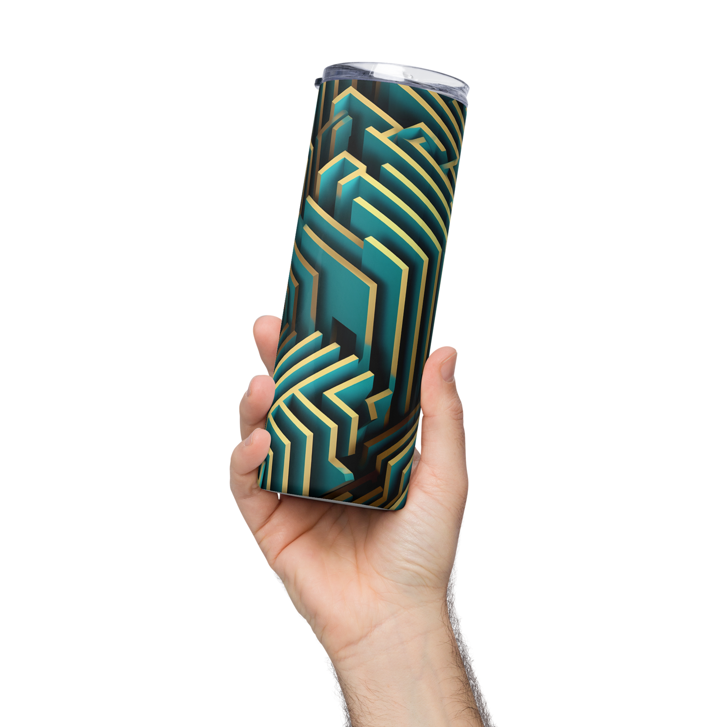 3D Maze Illusion | 3D Patterns | Stainless Steel Tumbler - #5
