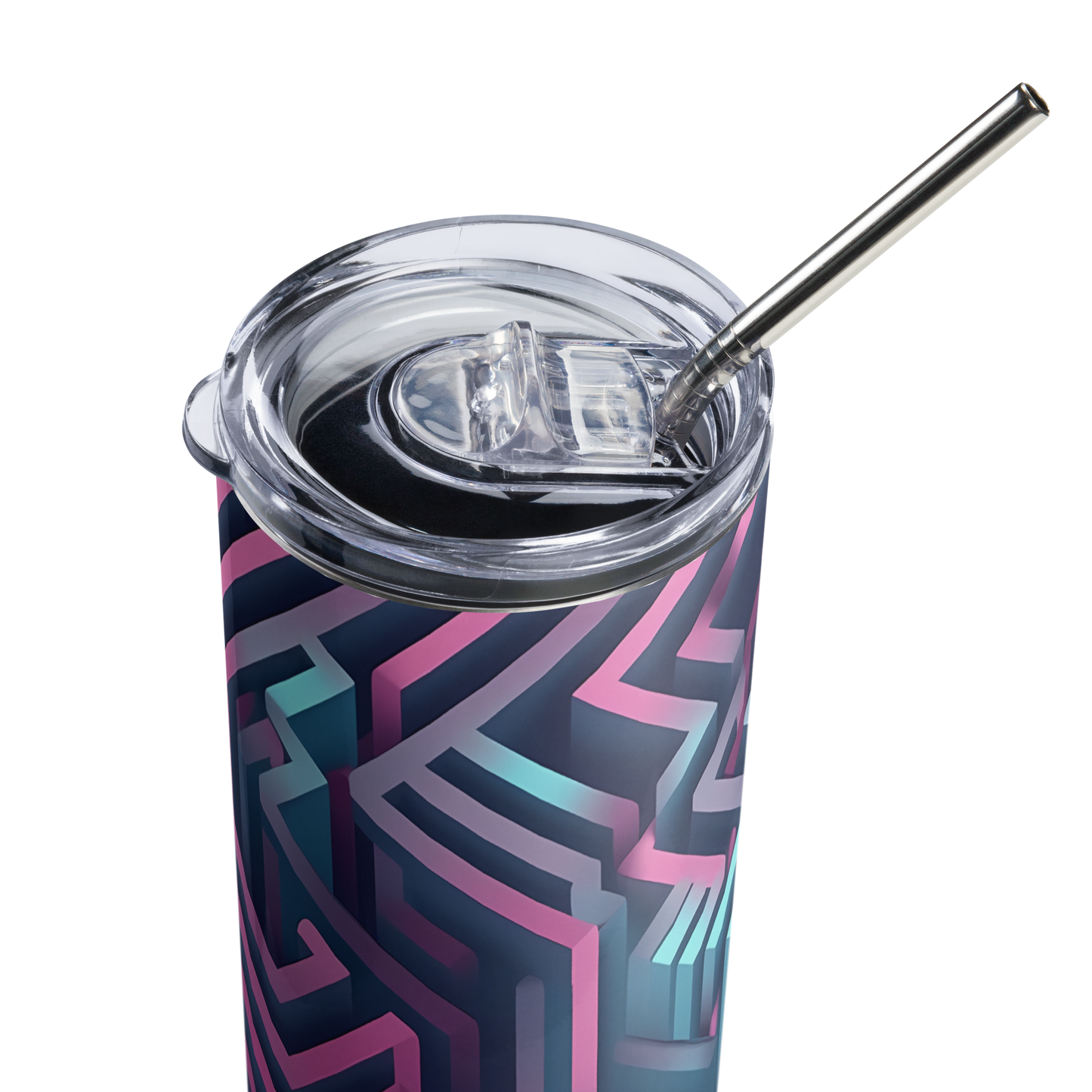 3D Maze Illusion | 3D Patterns | Stainless Steel Tumbler - #4