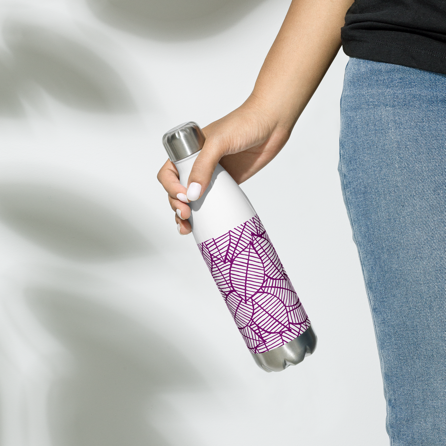 Colorful Fall Leaves | Seamless Patterns | Stainless Steel Water Bottle - #7