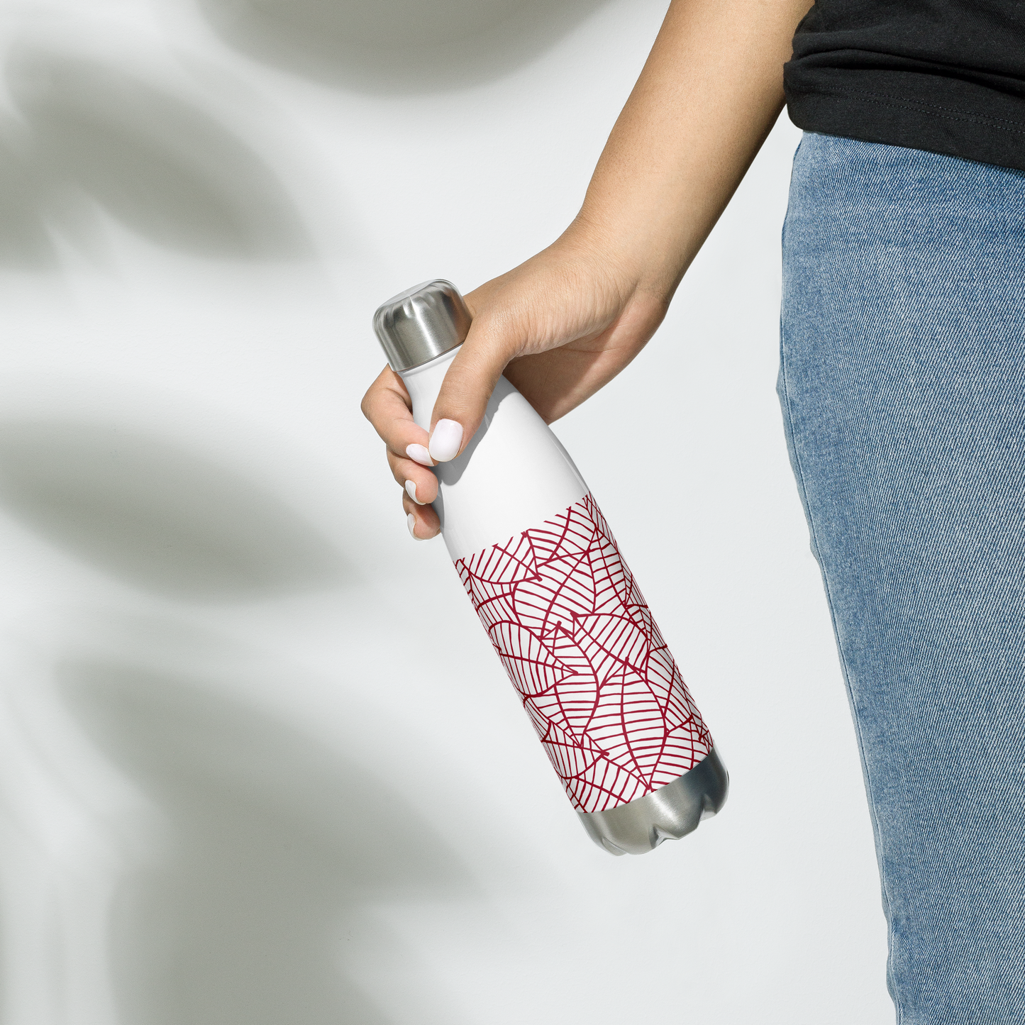 Colorful Fall Leaves | Seamless Patterns | Stainless Steel Water Bottle - #8