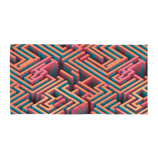3D Maze Illusion | 3D Patterns | Sublimated Towel - #1