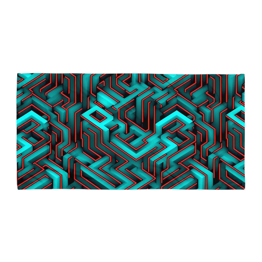 3D Maze Illusion | 3D Patterns | Sublimated Towel - #2