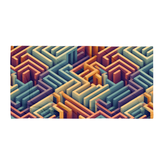 3D Maze Illusion | 3D Patterns | Sublimated Towel - #3