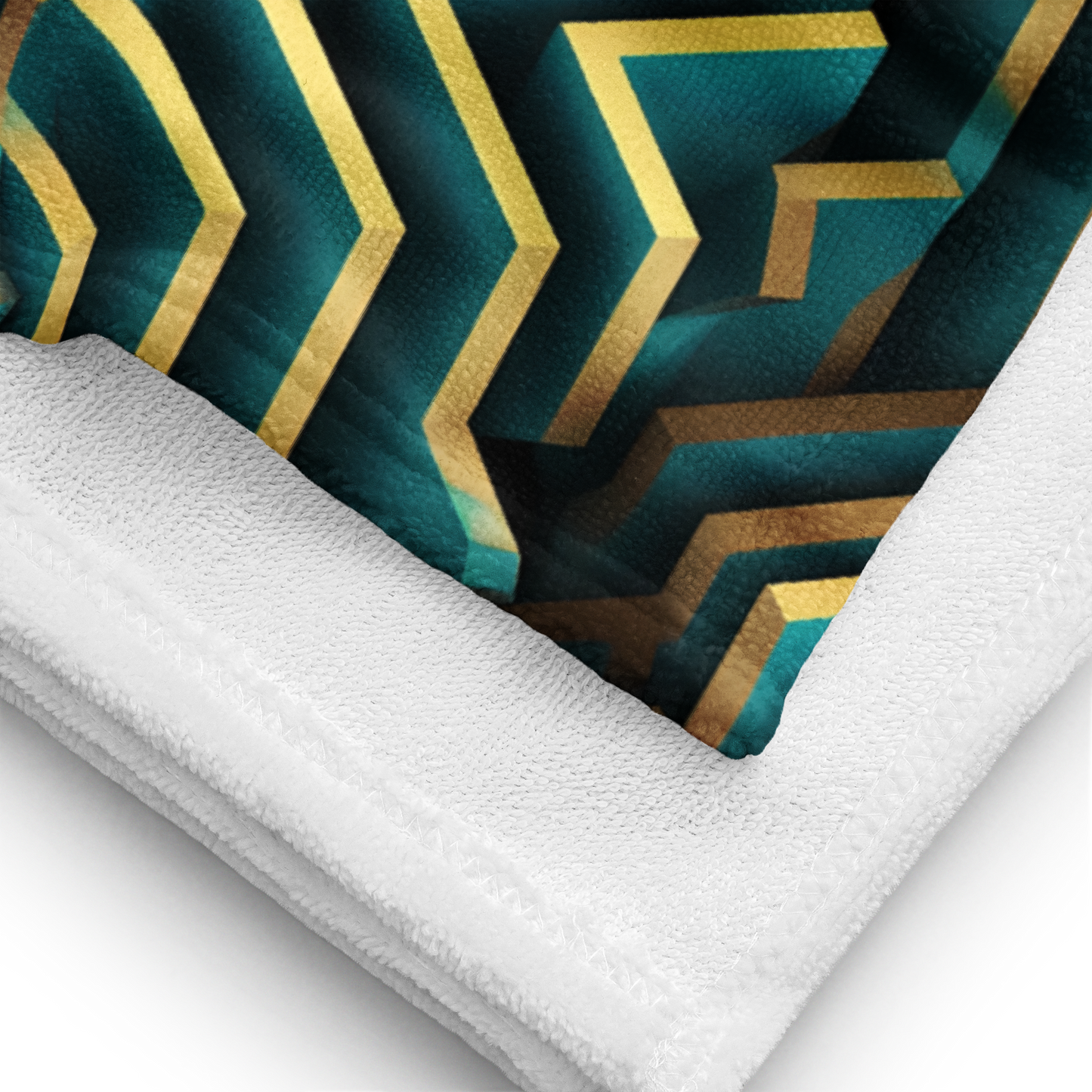 3D Maze Illusion | 3D Patterns | Sublimated Towel - #5
