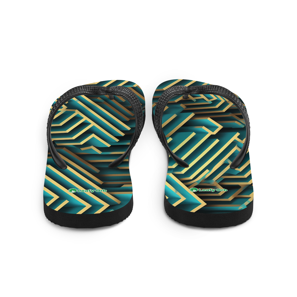 3D Maze Illusion | 3D Patterns | Sublimation Flip Flops - #5