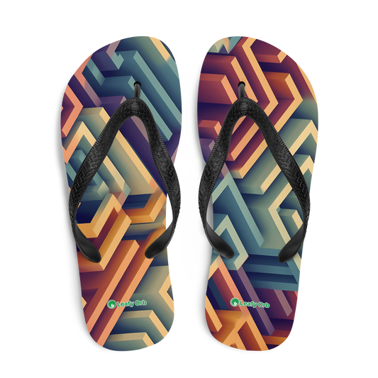 3D Maze Illusion | 3D Patterns | Sublimation Flip Flops - #3