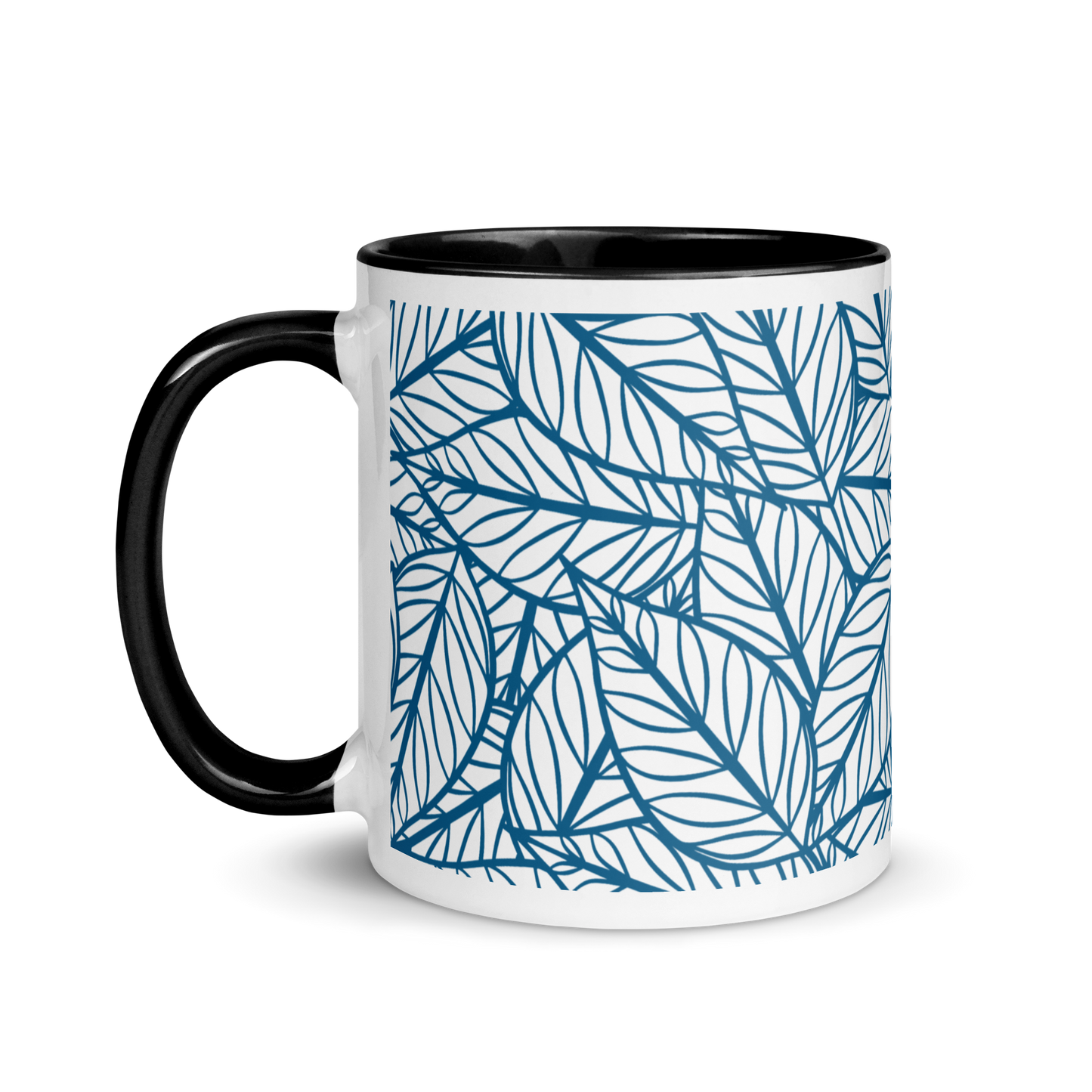 Colorful Fall Leaves | Seamless Patterns | White Ceramic Mug with Color Inside - #10