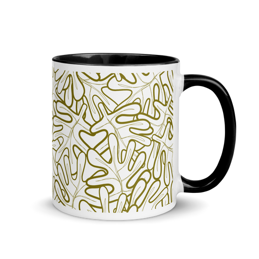 Colorful Fall Leaves | Seamless Patterns | White Ceramic Mug with Color Inside - #2